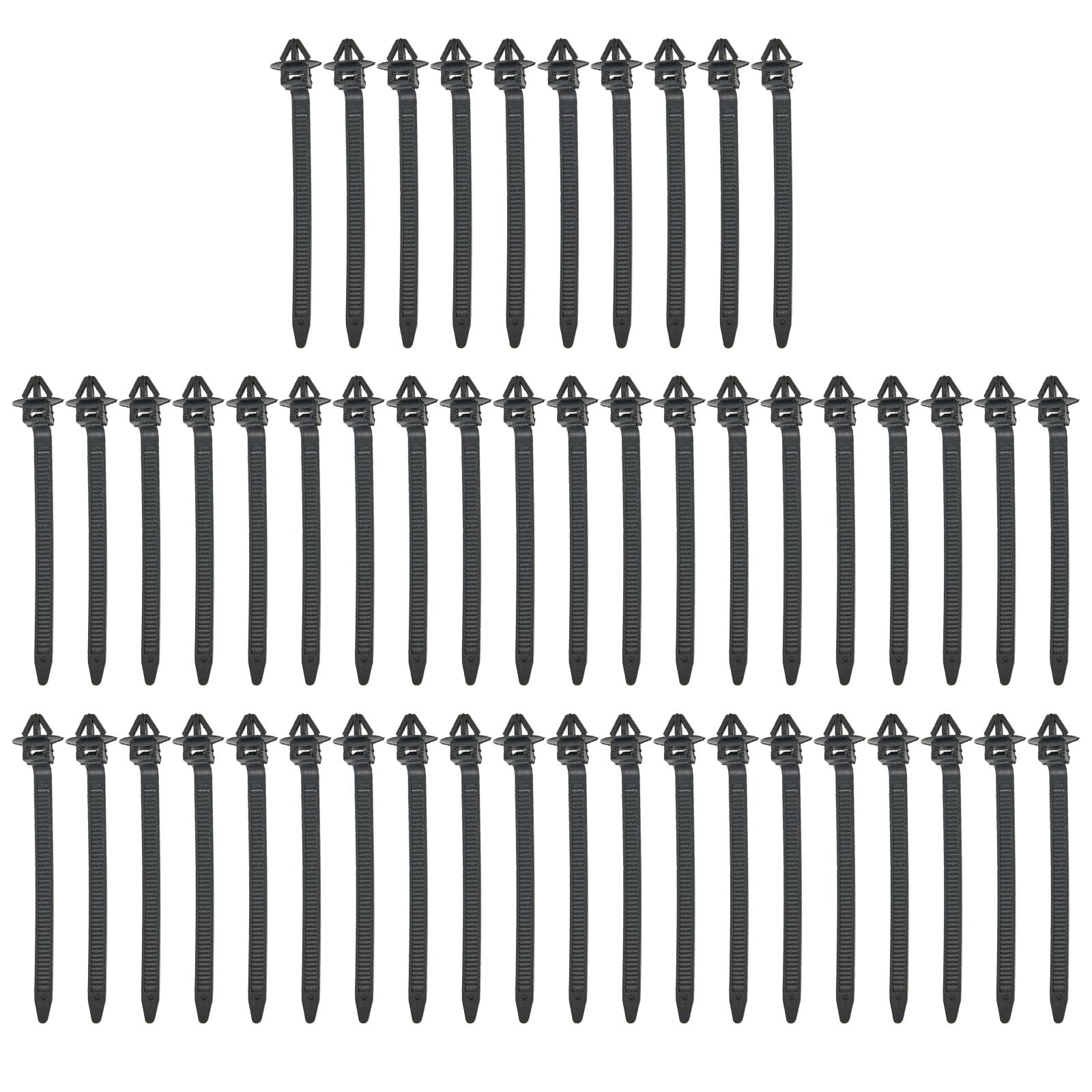 Hdoytxxm 50 Pieces Releasable Black Nylon Zip Ties For Vehicle Wire Securing Quick Release 80Mm Quick Release Cable Clips Nylon