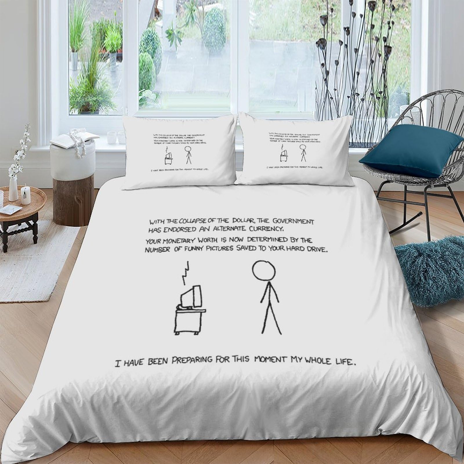 Housse de couette bâillon cadeau original imprimé 3D pour lit king size 3 pièces