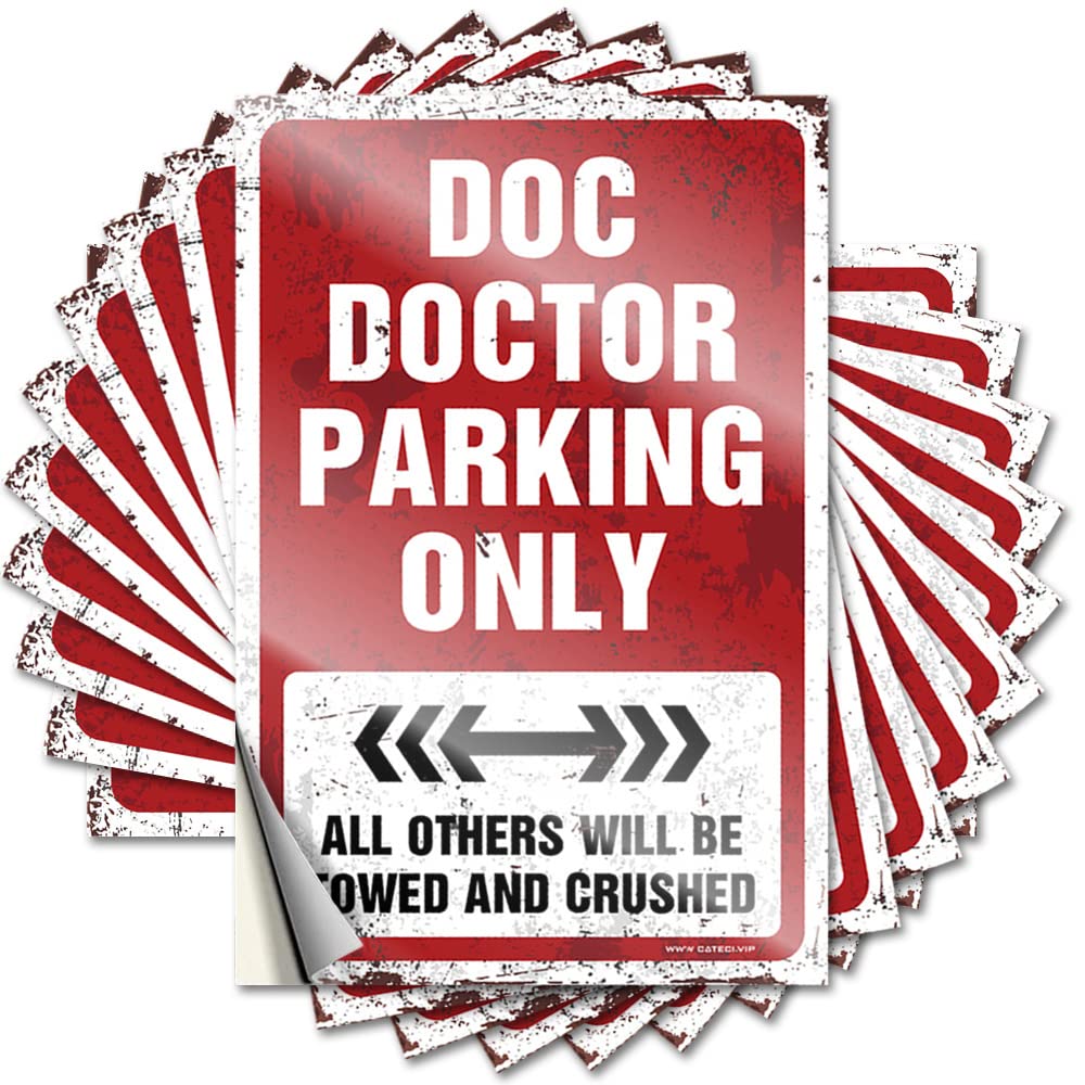 Quote Encouragement, Drinking Bumper Doc Doctor Parking Only | Winter(12X18CM)