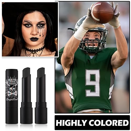 Miniatura 2 de ZHISHUDL 3 Colores Ojo Negro Palo para Deportes Negro Cara Cuerpo Pintura Eyeblack Stick Maquillaje de la cara para Ojo Negro Béisbol Fútbol Softbol