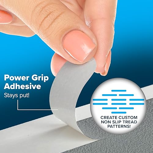 Miniatura 5 de SlipX Solutions Peldaños de seguridad adhesivos antideslizantes con infusión de Microban  Accesorios de baño antideslizantes  Calcomanías para