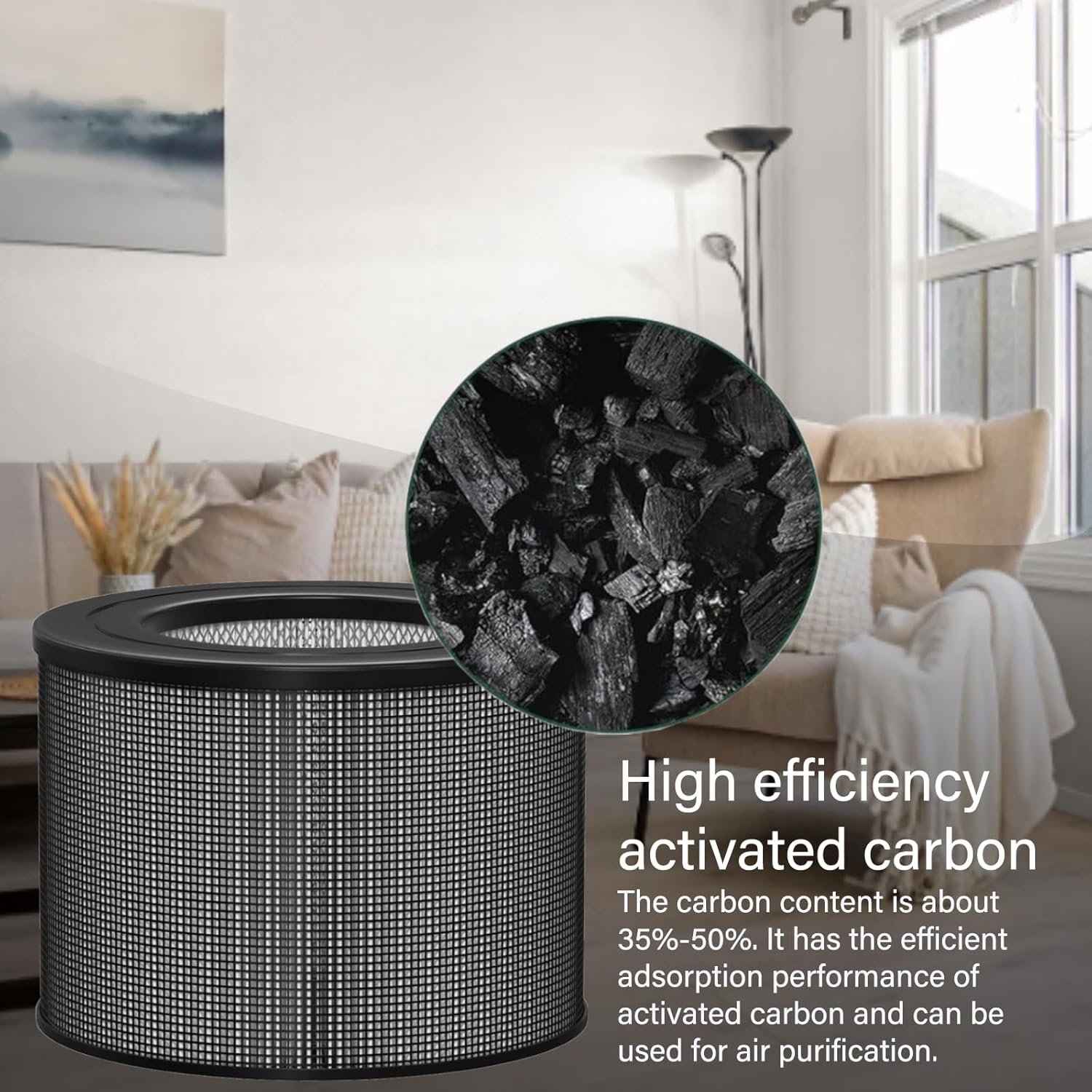 2 Set Replacement Filter Compatible with Filter Queen Defender 4000 7500 360 Air Purifiers | H13 True HEPA + Activated Carbon, 4-in-1 System | 2 Pack with Extra 6 Carbon Pre-Filters for Cleaner Air - Image 5