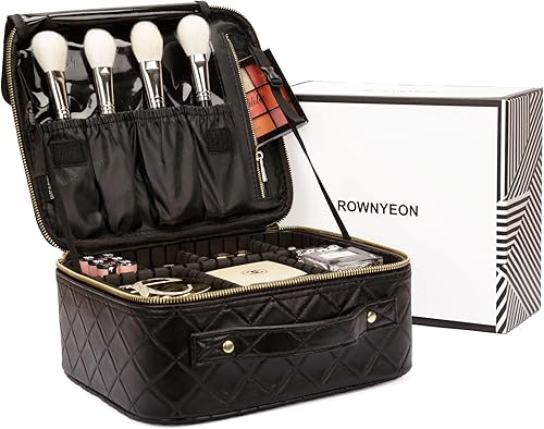 Miniatura 9 de ROWNYEON Bolsa de maquillaje, Negro-S