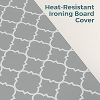 Vista 8 de Tabla de planchar con ruedas con armario de almacenamiento, armario de tabla de planchar de madera con cajón, mesa de planchar compacta que ahorra