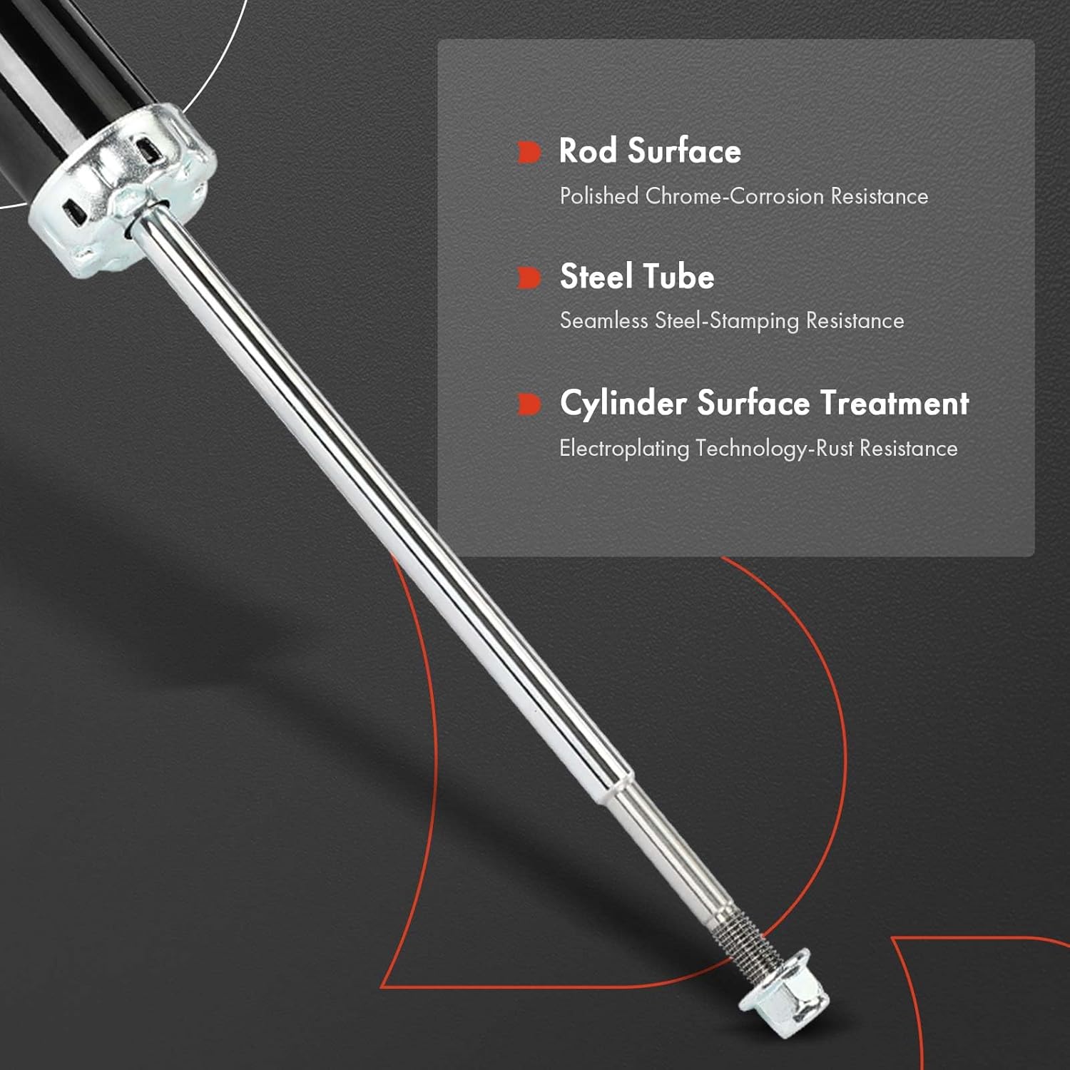 A-Premium Rear Pair (2) Shock Absorber Compatible with Mazda MX-5 Miata 2006-2015, Driver and Passenger Side