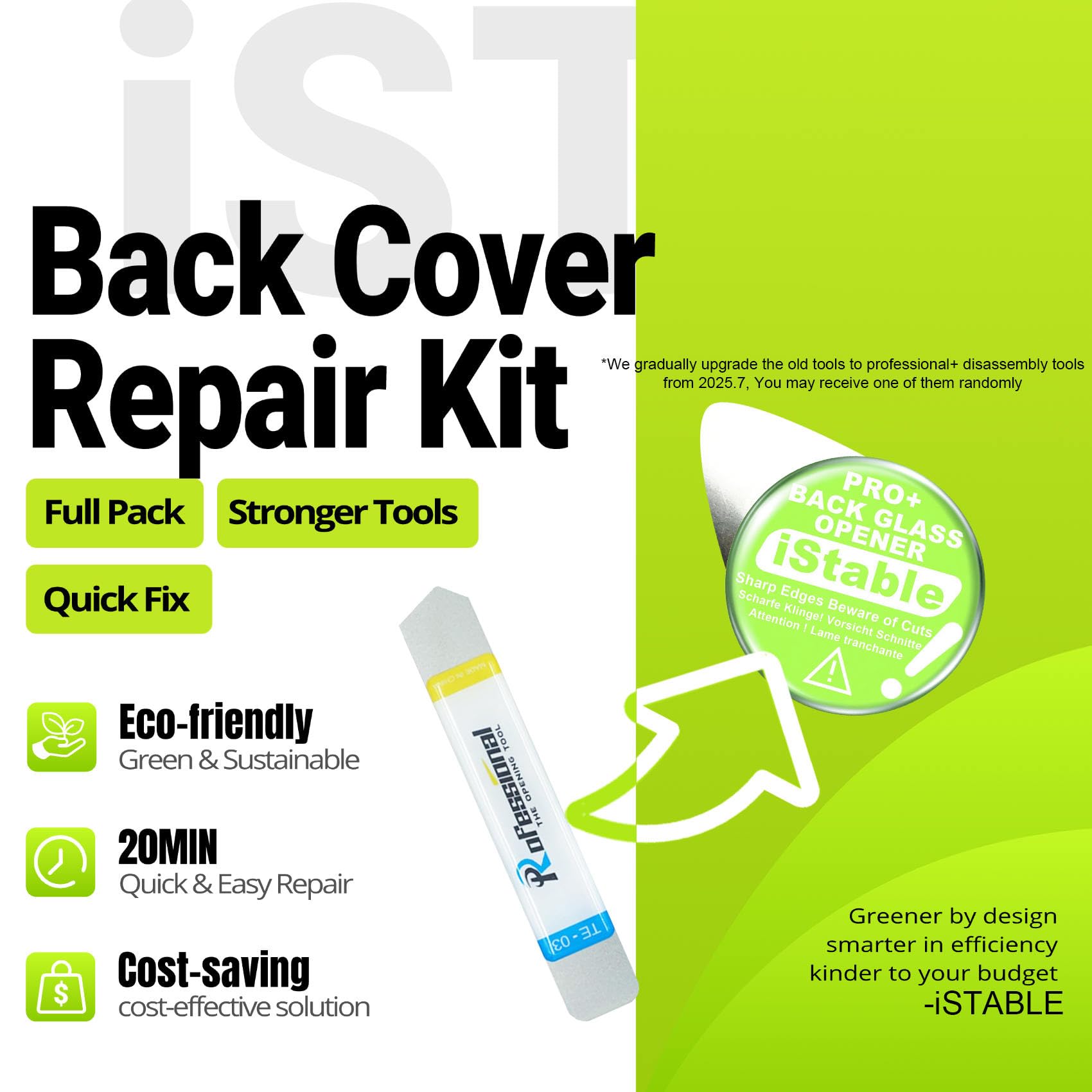 iStable Vetro Posteriore Scocca Compatibile con Xiaomi 13T / 13T Pro Back Cover Copri Imposta Verde