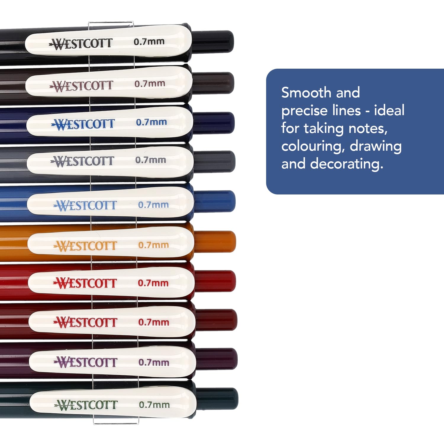 Westcott gel pens set of 10 pieces autumn edition, Autumn Colours, 10 count (Pack of 1) - Image 2
