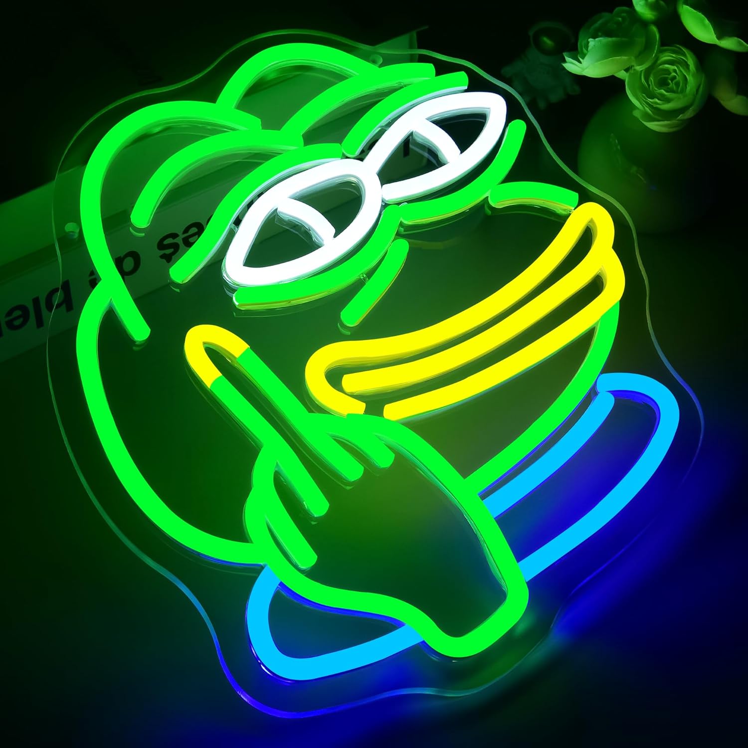 Frog Neon Sign for Wall Decor Frog Led Neon Light for Man Cave Birthday Gifts for Young People Dimmable Led Sign for Bedroom Dorm Decor Size11.6 * 11.2In (P294) - Image 2