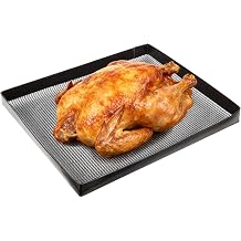 Professional-Grade 1-Pack PTFE Mesh Oven Baskets, 11.5x13.5x1 Inch Non-Stick Solid Oven Trays for Commercial Kitchens & High-Volume Cooking