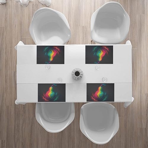Miniatura 7 de Rectangular Placemats Set of 4, Heat Resistant Pear Printed Kitchen Dining Table Mats