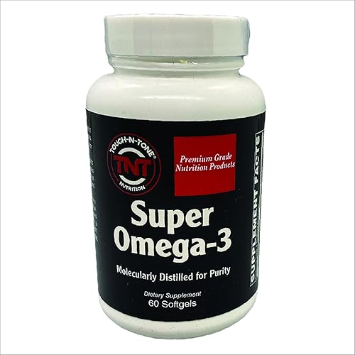 TOUGH-N-TONE Super Omega-3, aceite de pescado Omega-3 de alta potencia con 300 mg de EPA y 200 mg de DHA
