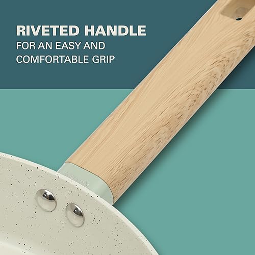 Miniatura 6 de Gibson Home Marbleton - Sartén grande de aluminio de 11 pulgadas, no tóxico, sartén antiadherente de cerámica de alta calidad, sartén para huevos de