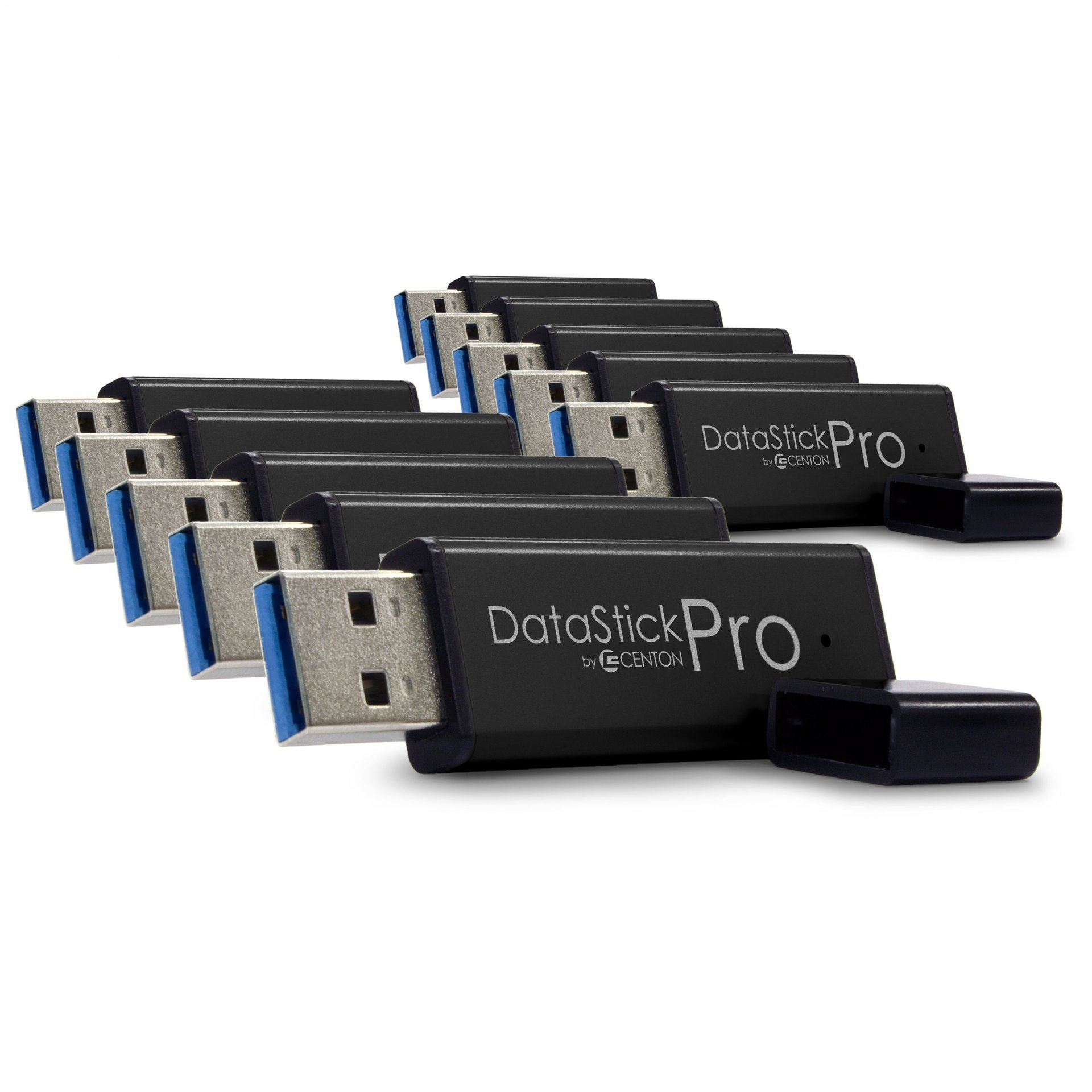 Centon MP Valuepack USB 3.0 Datastick Pro (Black), 64GB, 10Pack Bulk - S1-U3P6-64G-10B