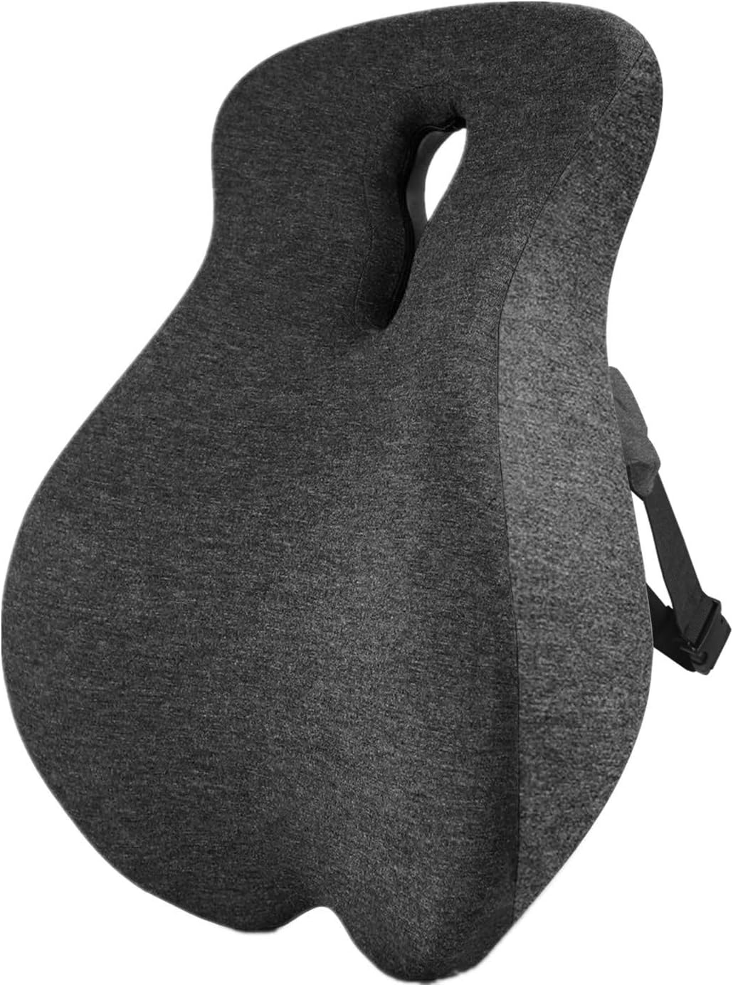 低反発 クッション 椅子ラバーサポート バッククッション 座布団 背中 クッション 車（グレー）