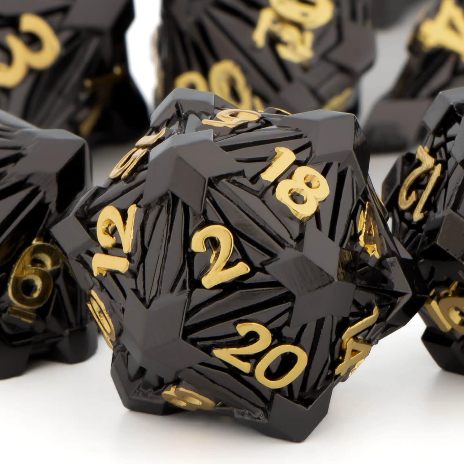 Amazon KERWELLSI メタルDNDダイスセット ダンジョンズアンドドラゴンダイスセット D&D クラックデブリ多面体ダイス