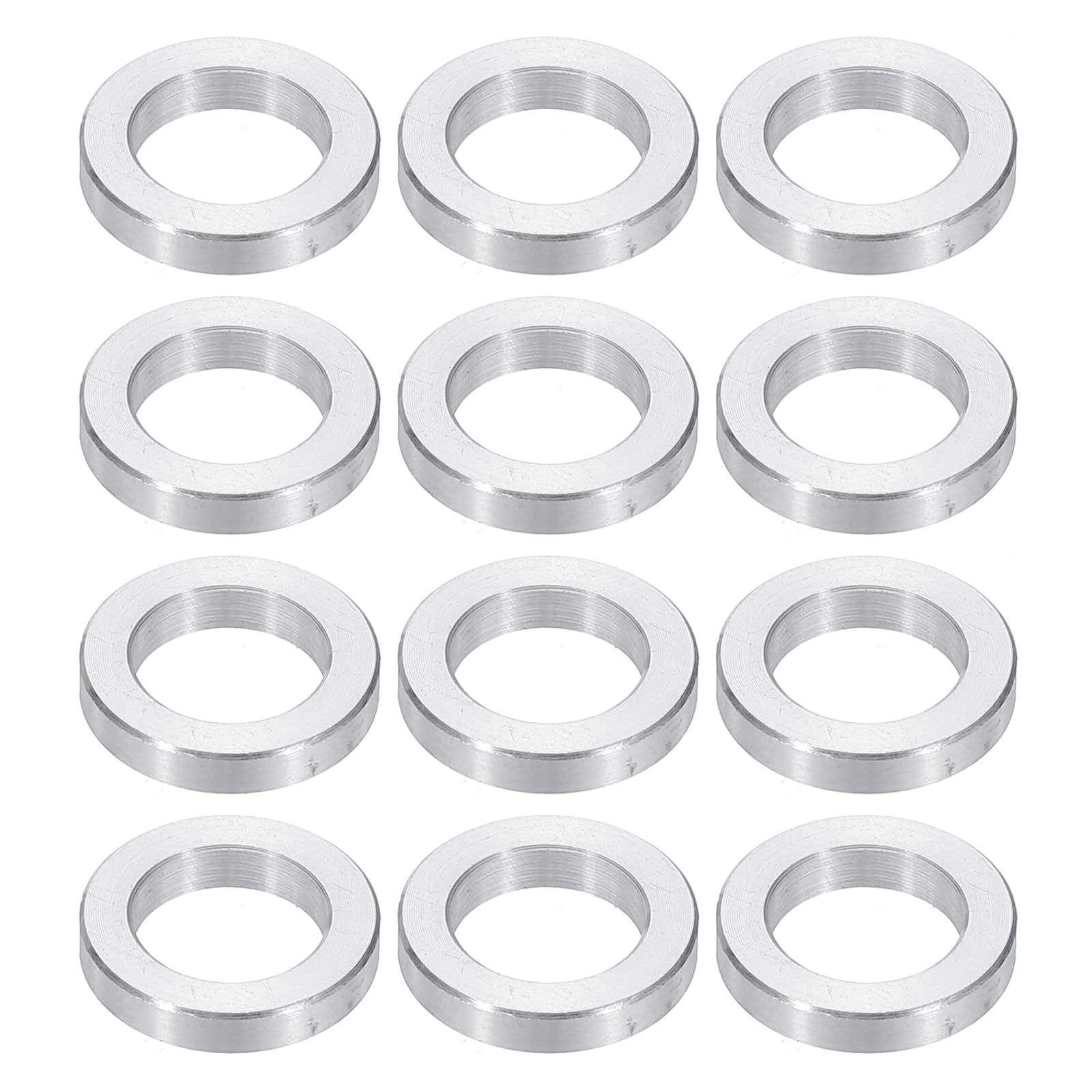 PATIKIL M10 Aluminum Spacers, 12pcs 3/8" x 5/8" Round Metal Spacers for 3/8 or M10 Screw Bolts