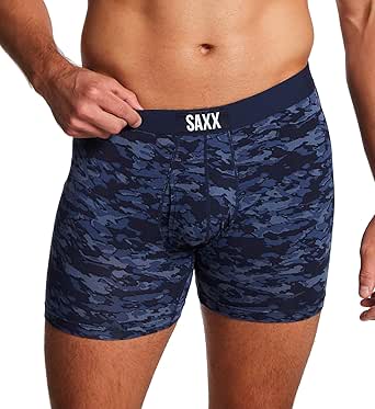 SAXX Underwear Co. Men's Ultra Super Soft Boxer Brief Fly, Basin Camo