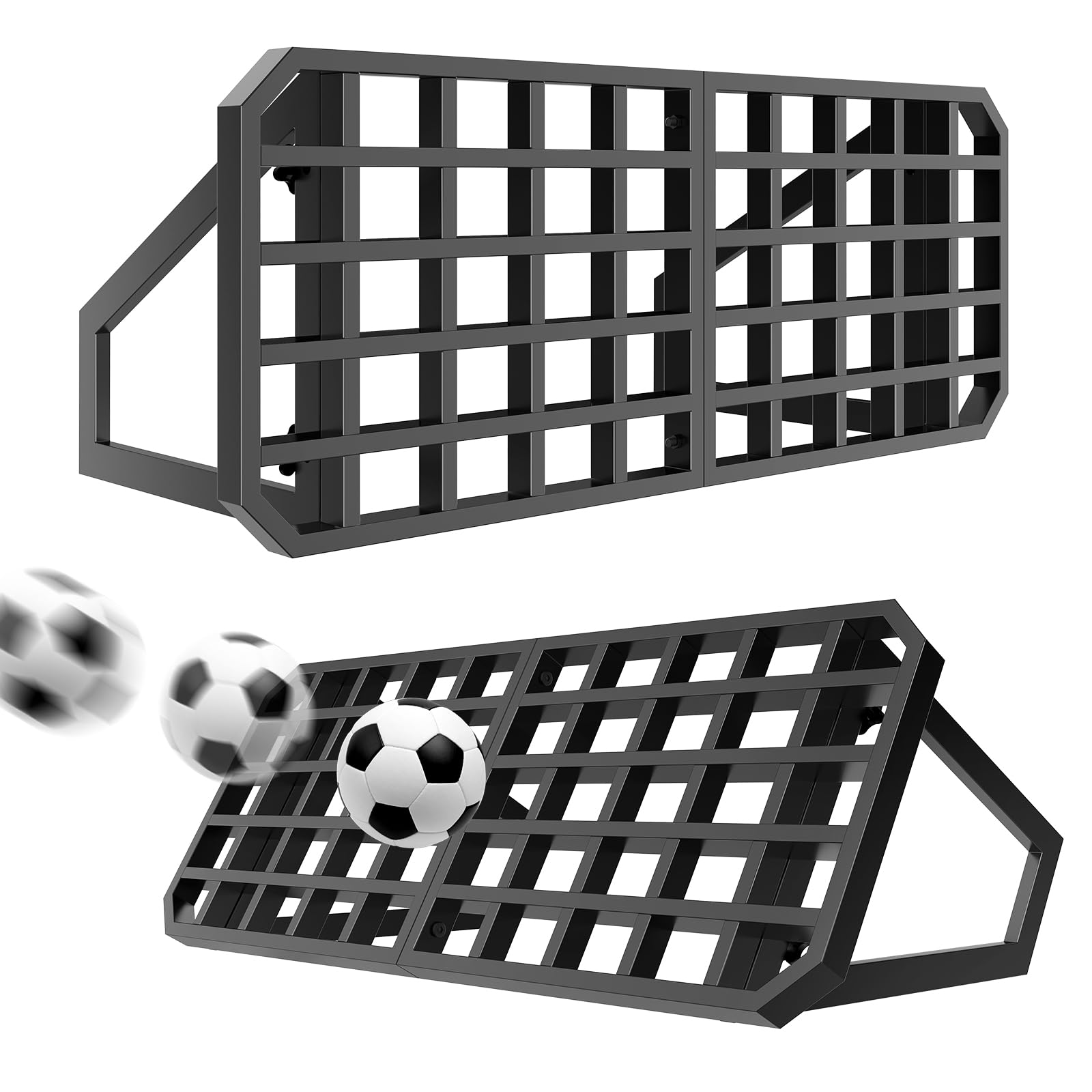 Fußball Rebound Board, Rebounder Board Fussball Trainingszubehör - Pass & Schuss Fußball Training, Fussball Rebounder mit 2 Rückprallwinkeln