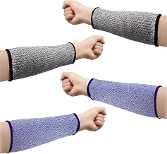 BLMHTWO 2 Pairs Cut Resistant Forearm Protection Sleeves - Level 5 Arm Protection for Work, Gardening, Kitchen & Cooking