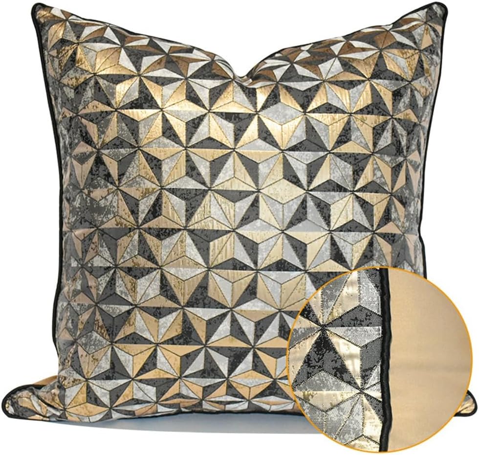 Black and Gold Hotel Pillow Cover Model Bedroom Sofa Big Bag Case