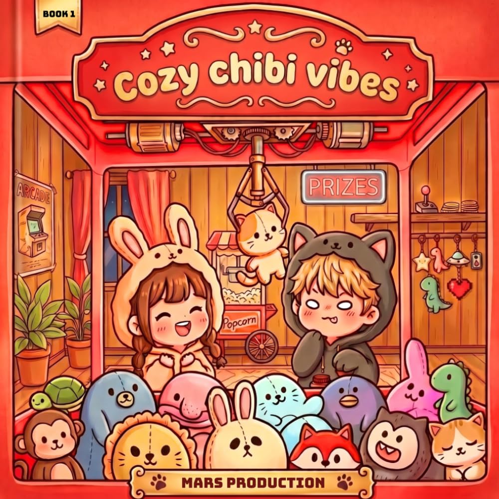 Cozy chibi vibes: Coloring Book for Teens and Adults – Featuring Adorable Little Characters with Simple Designs for Stress Relief