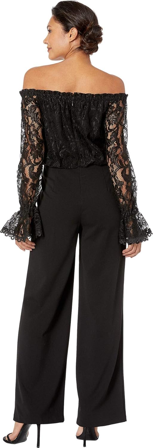 Adrianna Papell womens Lace and Crepe Jumpsuit - Image 3