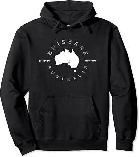 Brisbane Australia Retro Vintage Pullover Hoodie