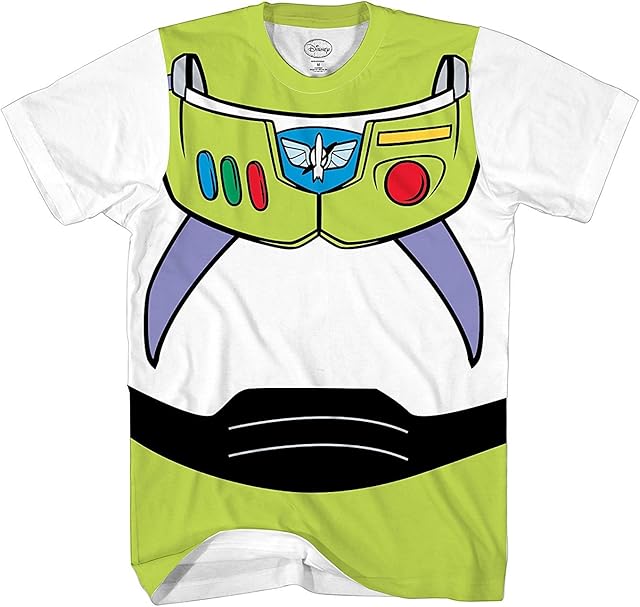 Disney Toy Story Buzz Lightyear Astronaut Costume Adult T-Shirt (Small, Buzz)