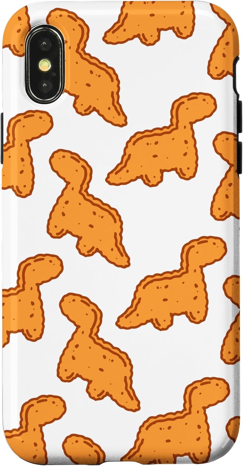 Cute Dino T-Rex Chicken Nugget Funny Tyrannosaurus Case for iPhone 17