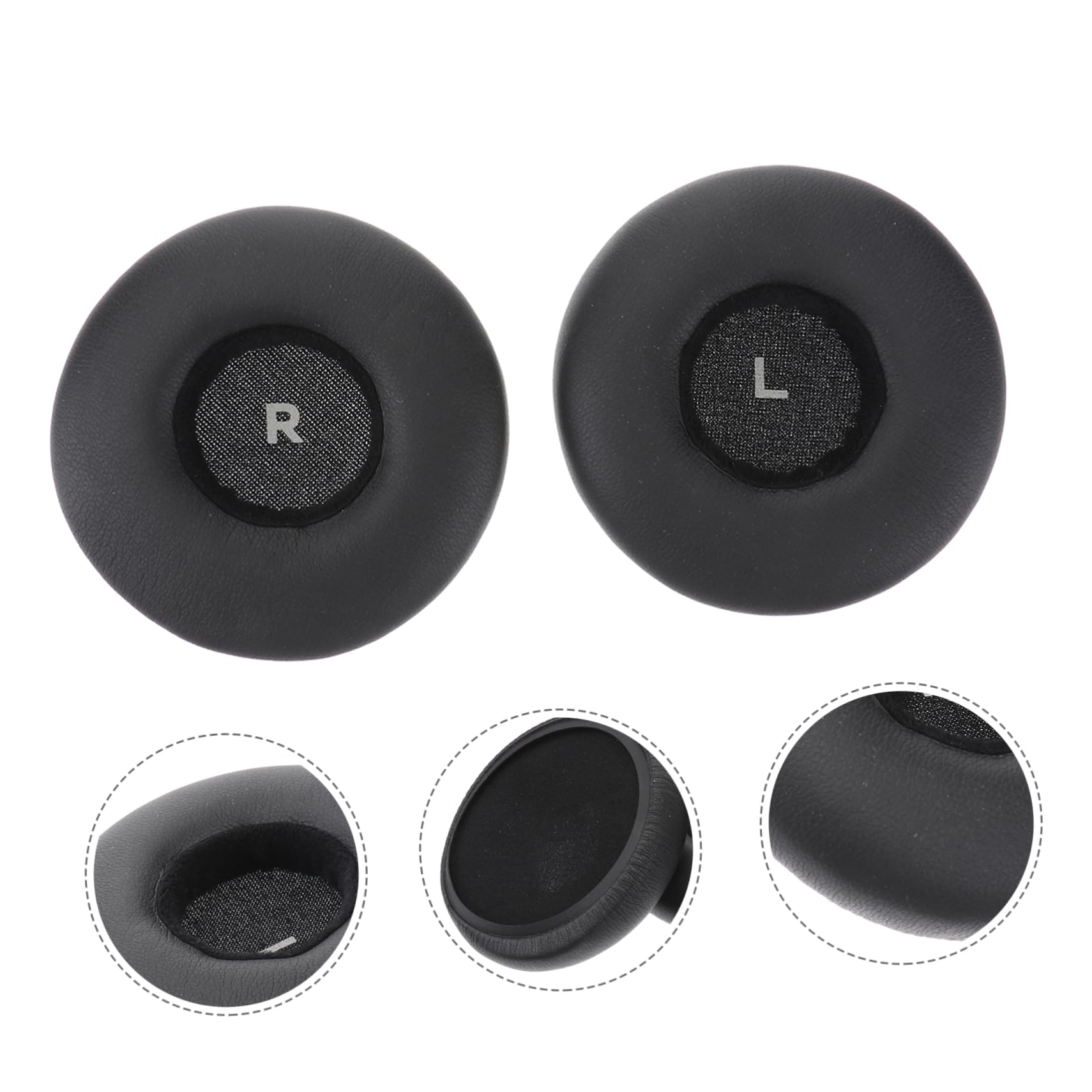 Paire De Coussinets Doreille De Rechange pour Casque Mousse PU Noire Robuste pour Une Meilleure Résistance À Lusure