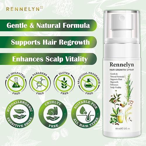 Miniatura 2 de Spray de aceite natural para el crecimiento del cabello aceite de batana de ricino de romero con loción de agua de arroz para engrosamiento del