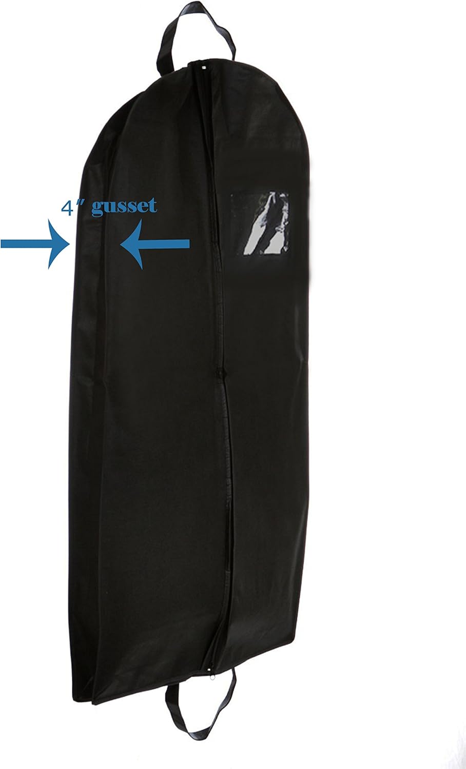 review Black Suit and Dress Travel Garment Bag, Durable Breathable Material 24 inch x 42 inch with Clear ID Window Pocket