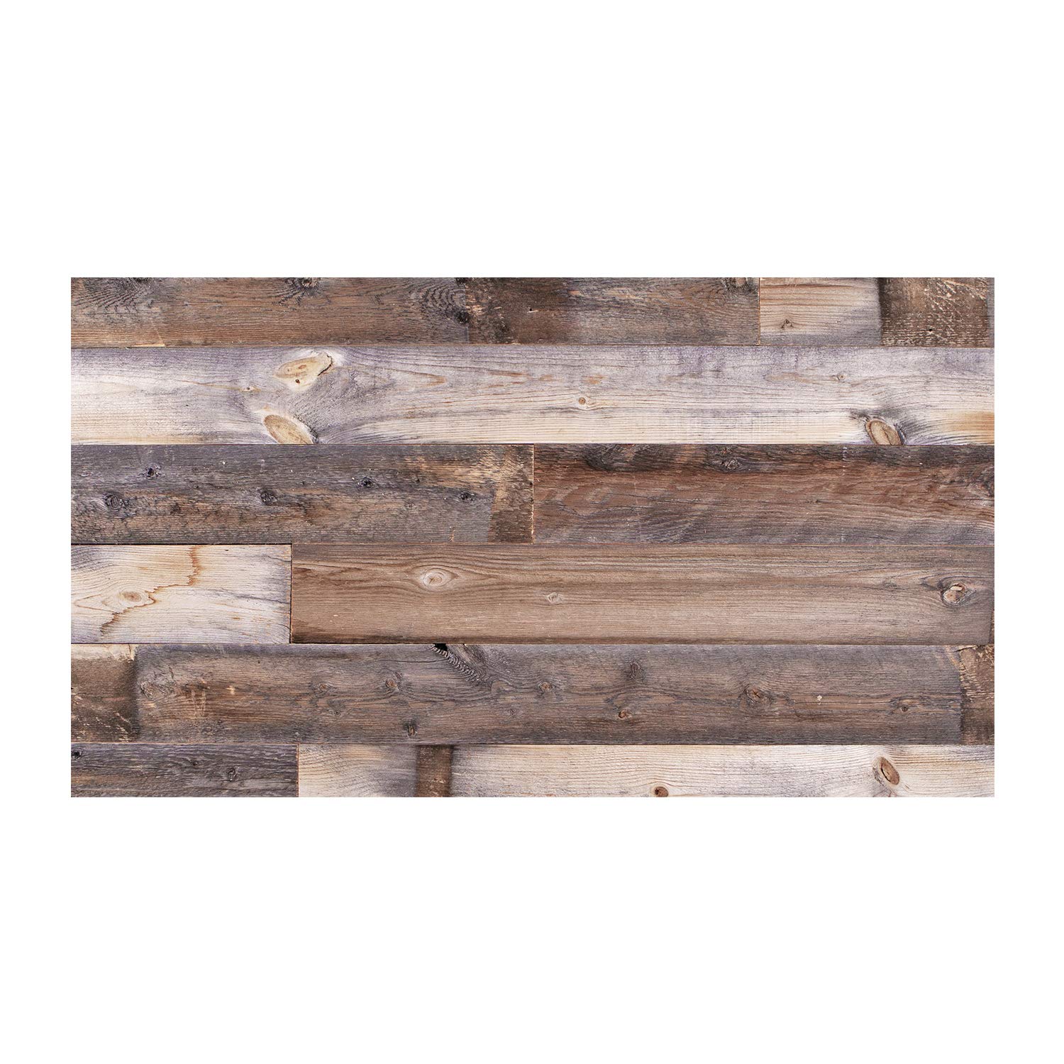 Buy Centennial Woods Recled Wood Planks, Gray/Cinnamon/Brown Wooden Wall Planks, Cody Finish, 80