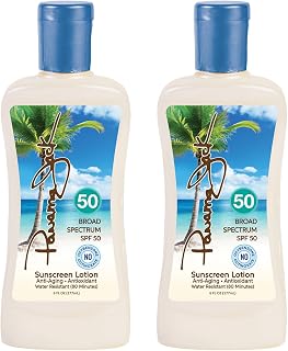 Panama Jack Sunscreen Suntan Lotion - SPF 50, Broad Spectrum UVA/UVB Protection, PABA, Paraben, Gluten & Cruelty Free, Water Resistant (80 Minutes), 6 FL OZ