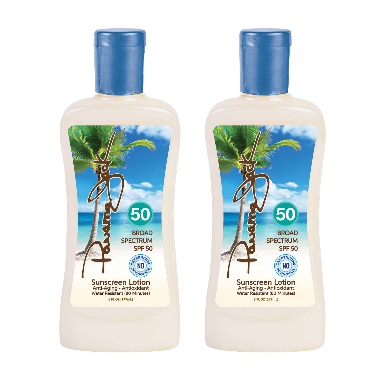 Panama Jack Sunscreen Suntan Lotion - SPF 50, Broad Spectrum UVA/UVB Protection, PABA, Paraben, Gluten & Cruelty Free, Water Resistant (80 Minutes), 6 FL OZ