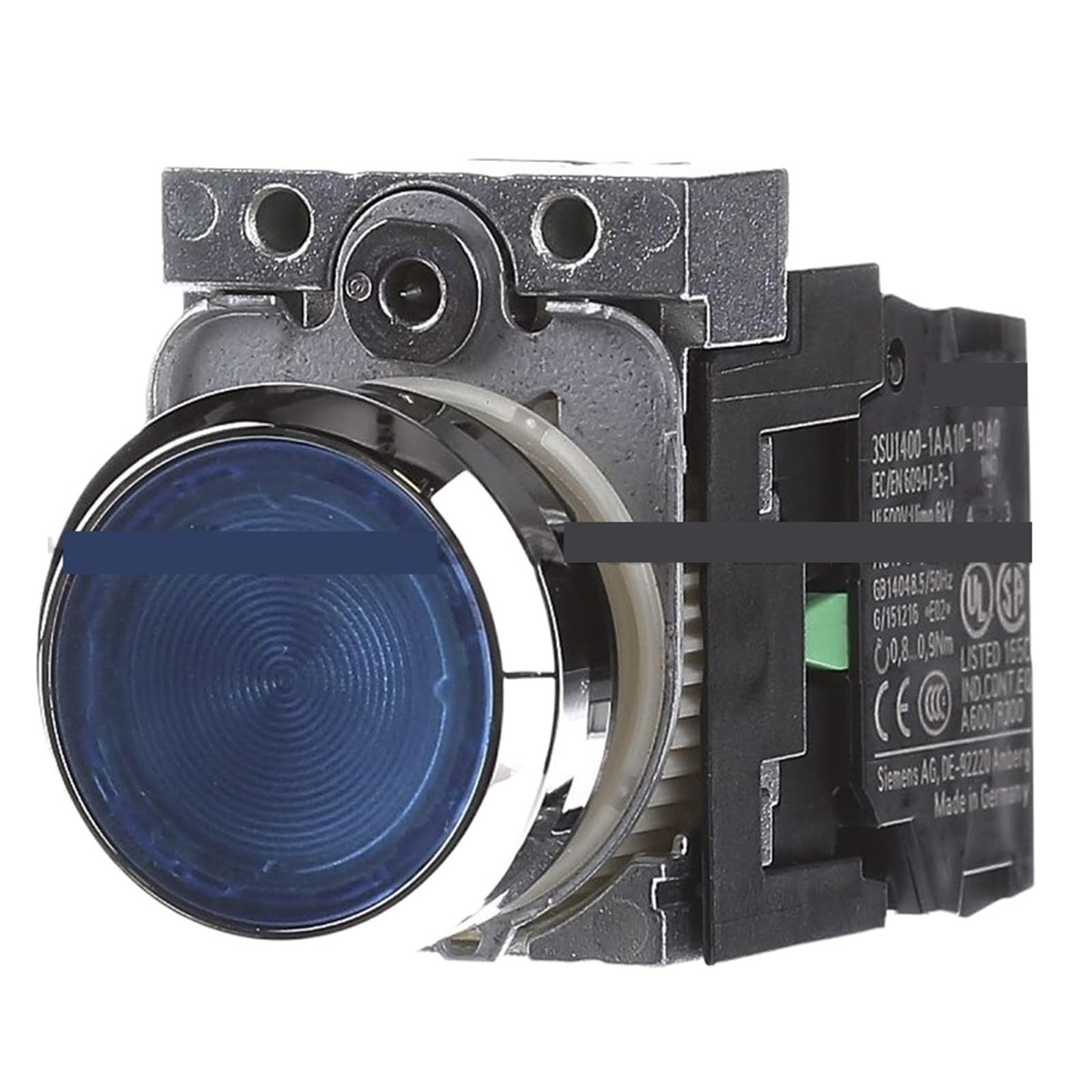 Bouton-Poussoir 22 mm 3SU1152-0AB50-1BA0 anti faux-contact pour armoire industrielle