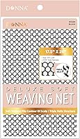 DONNA Deluxe Soft Weaving Net 17.5″ x 26″ Triple Helix Hair Net for Sew-In Weaves - Flexible, Breathable Mesh for Salon & Home, Black