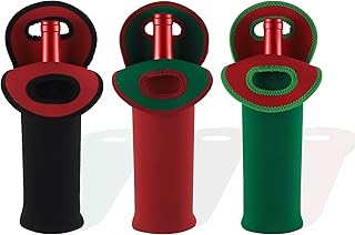 Wine Bottles Carrier Bag [3-Pack] Neoprene Wine Tote Holder Insulated Cooler Protector Sleeve for Christmas Gift, Wedding,...