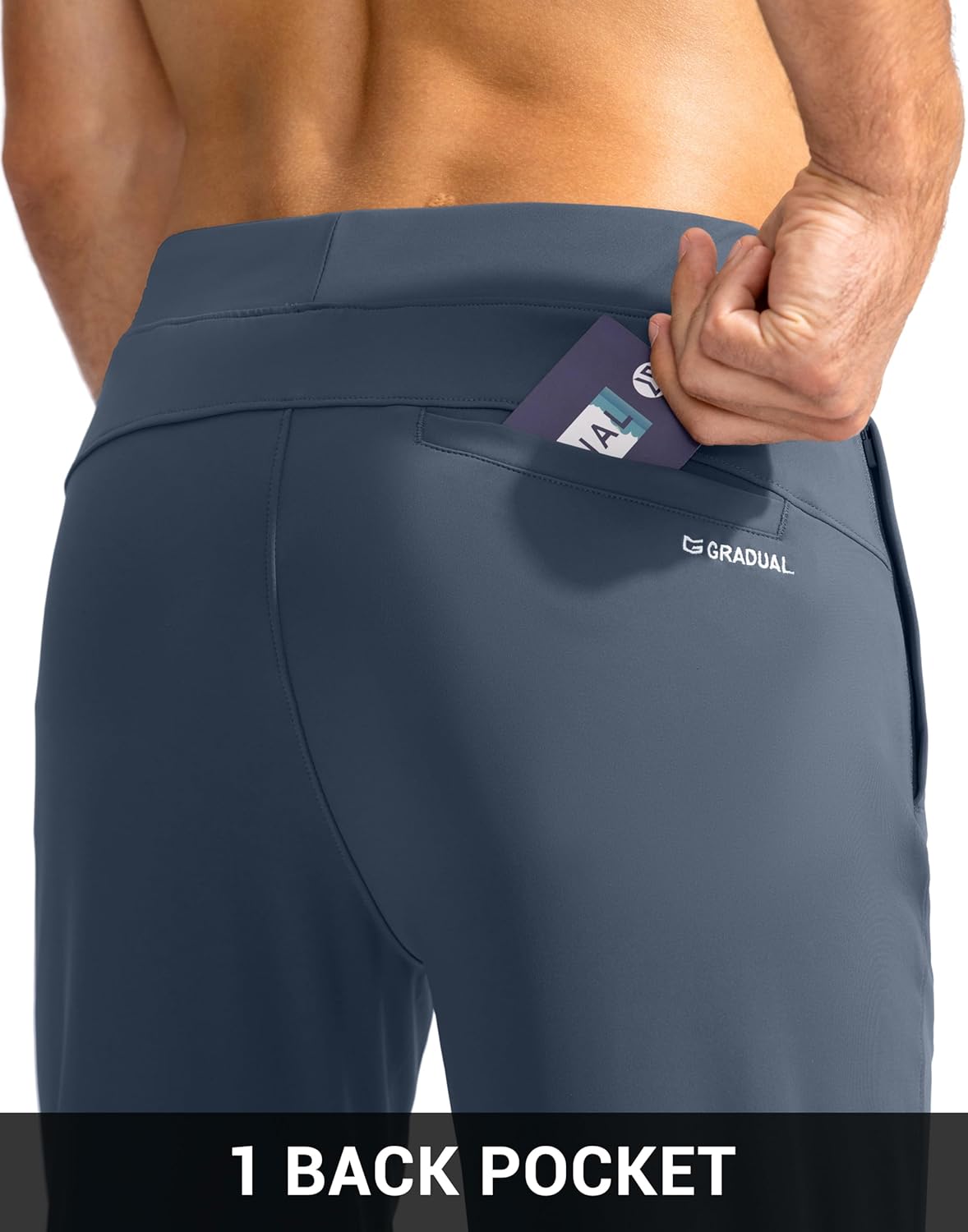 G Gradual Men's Golf Joggers Pants with Zipper Pockets Stretch Sweatpants Slim Fit Track Pants Joggers for Men Work Running - Image 6