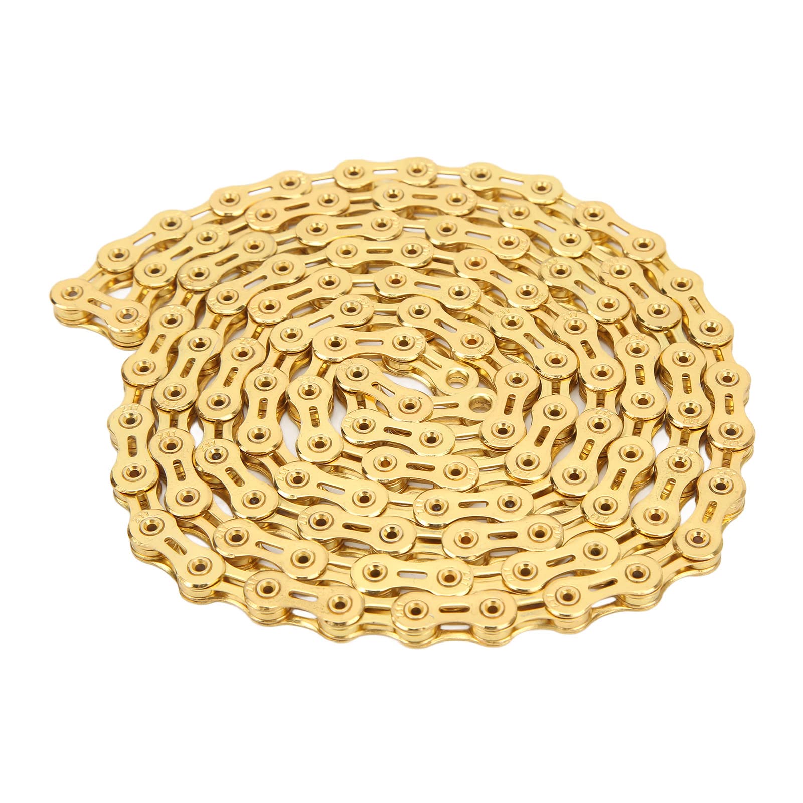 Cadena de Bicicleta de Carretera, Cadena de Bicicleta Flexible de 11 Velocidades para Bicicleta de Carretera (Oro)