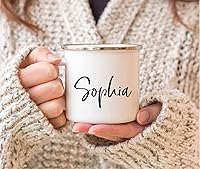 Vista 1 de Andaz Press Taza de café personalizada de acero inoxidable de 11 onzas, Flirt, paquete de 2, nombre personalizado, despedida de soltera, damas