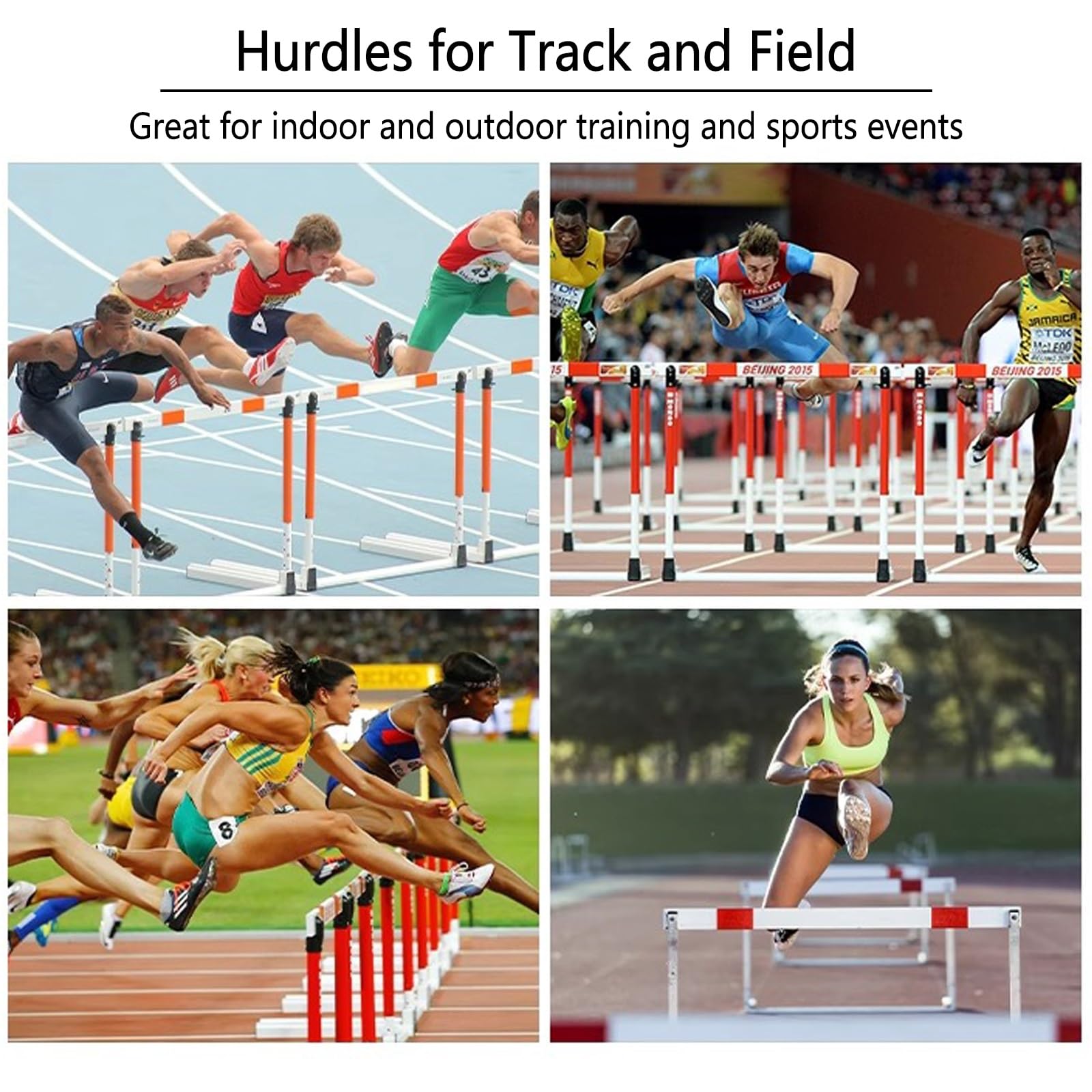 Attrezzatura per Atletica Leggera, Ostacoli Regolabili per L'Agilità, Attrezzatura per L'Allenamento Dell'Agilità Smontabile, in Metallo, Robusta E Durevole, Ideale (40-60 Cm)