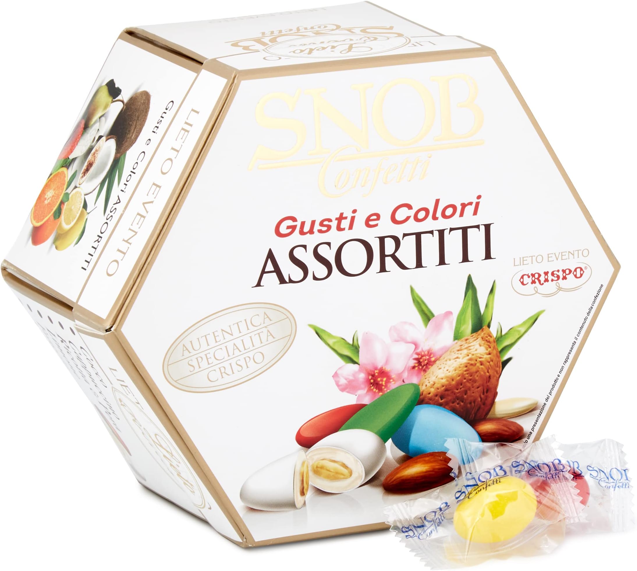 CONFETTI CRISPO | Monoimbustato Lieto Evento | SNOB GUSTI E COLORI ASSORTITI | 500 gr