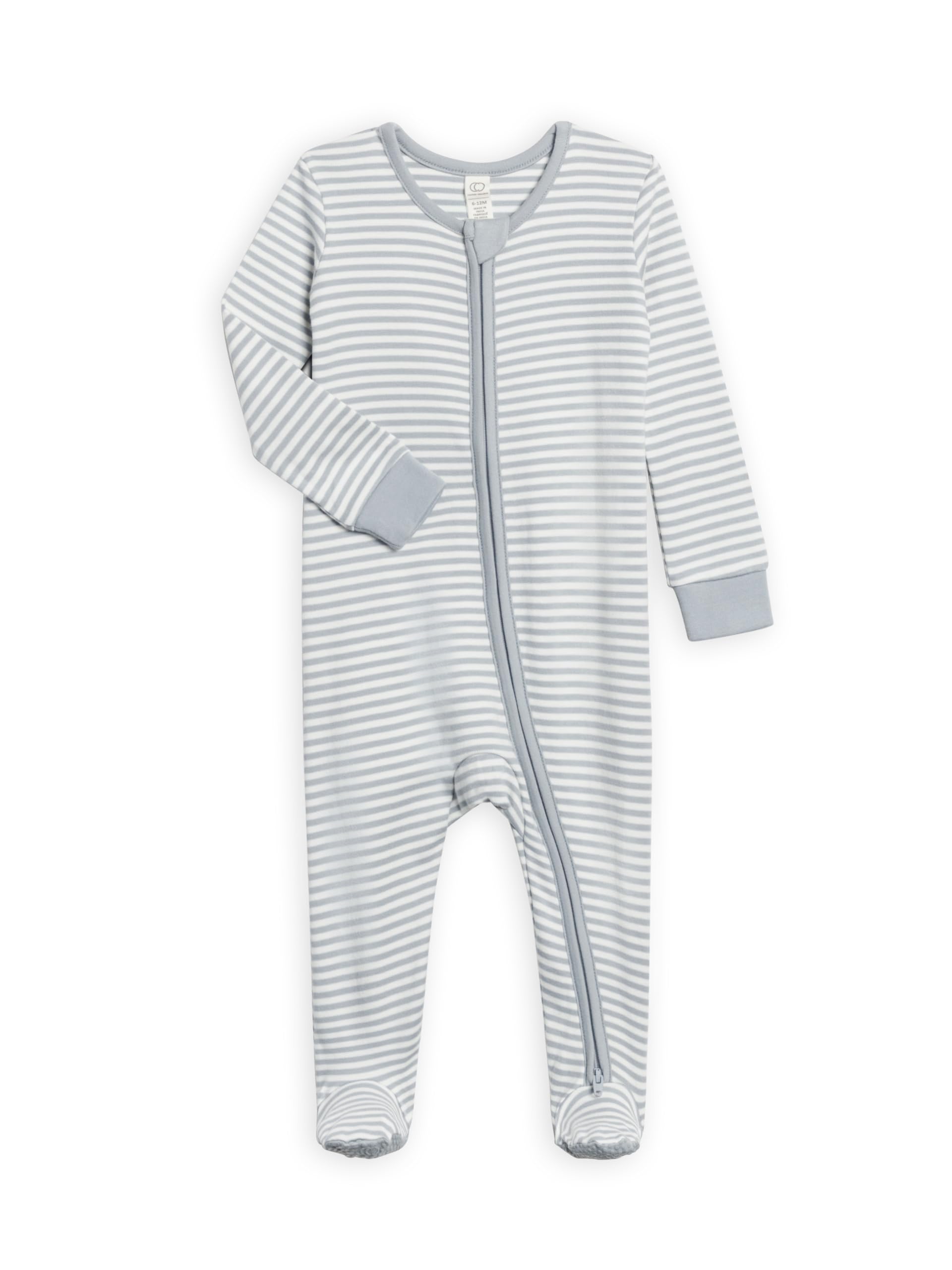 Colored Organics Baby Zip-Up Footed Sleeper with 2-Way Zipper - Organic Cotton Pajamas