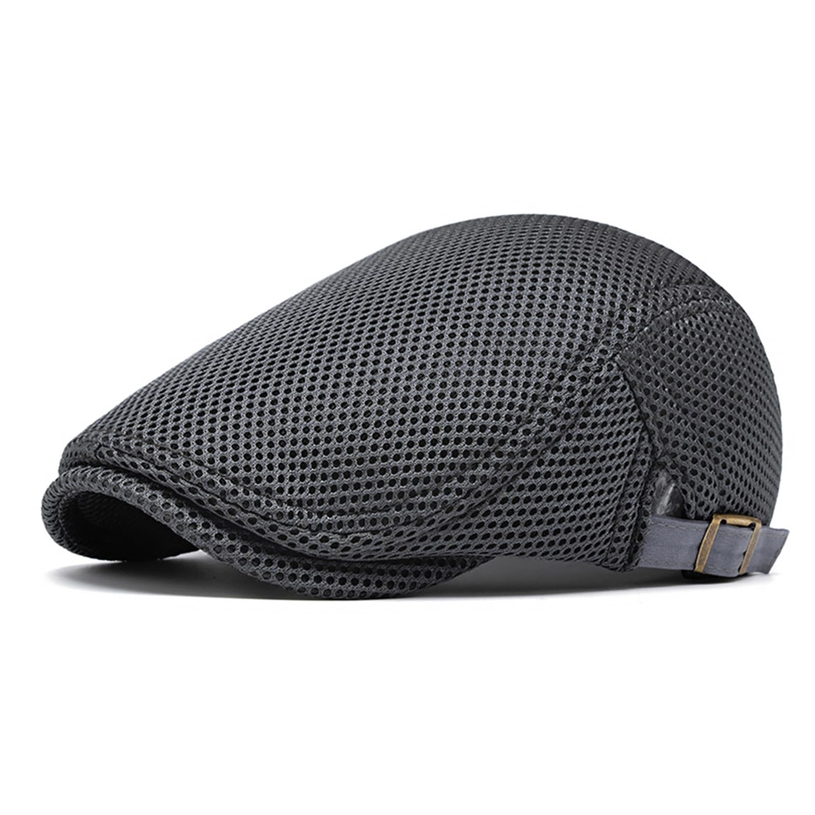 meioro Mens Breathable Mesh Summer Hat Adjustable Flat Cap Newsboy Beret Ivy Cap Irish Cabbie Fishing Hats