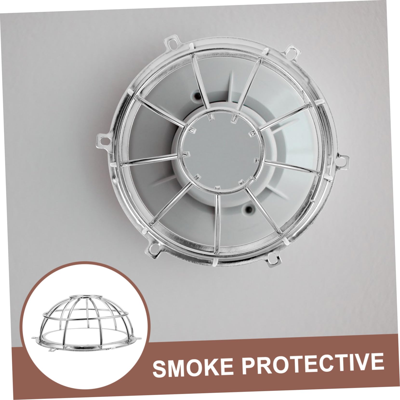7 Piezas Protector Metálico para Detector Alarma Electrónica Cobertura Resistente para Sistema Supresión Incendios Protector Aspersor Duradero Instalación Sencilla para Edificios y