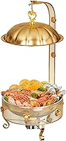 EffiQ-Rate 8QT Gold Rose Stainless Steel Chafing Dish Set - Complete Buffet Warmer for Parties, Weddings & Catering