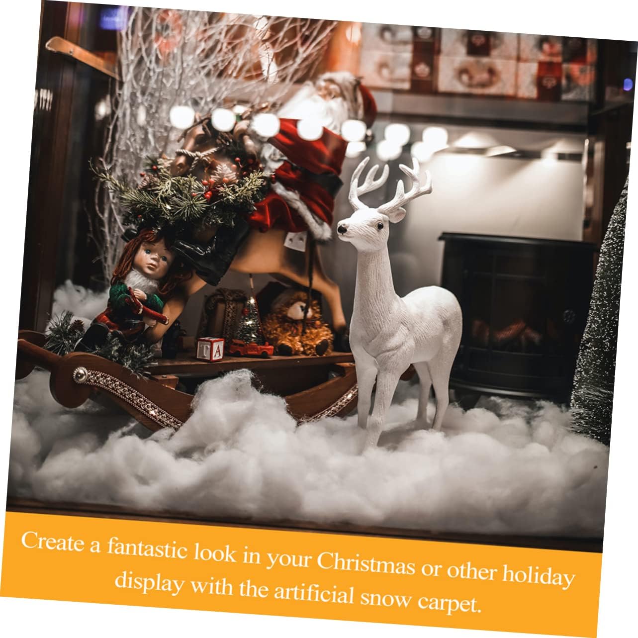 Snowflake Blanket Christmas Artificial Snow Decor Large Size Faux Blanket for Home