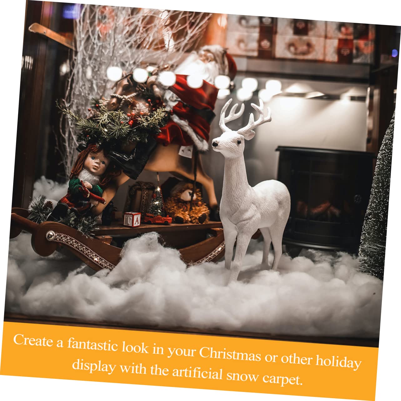PRETYZOOM 4 Stück Schneedecke kunstschnee Artificial Snow weihnatsdeko Christmas decoations Urlaub Schnee dekorieren Weihnachtsdorf Schnee Kunstdecke weihnachtsdorf zubehör das Haustier Weiß