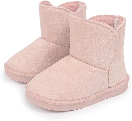 CIOR Toddler Winter Snow Boots,Warm Fur Lined | Lightweight Suede Upper,Non Slip Flexible TPR Sole,Convenient Slip-On,Versatile Outdoor Use,Easy put on and take off